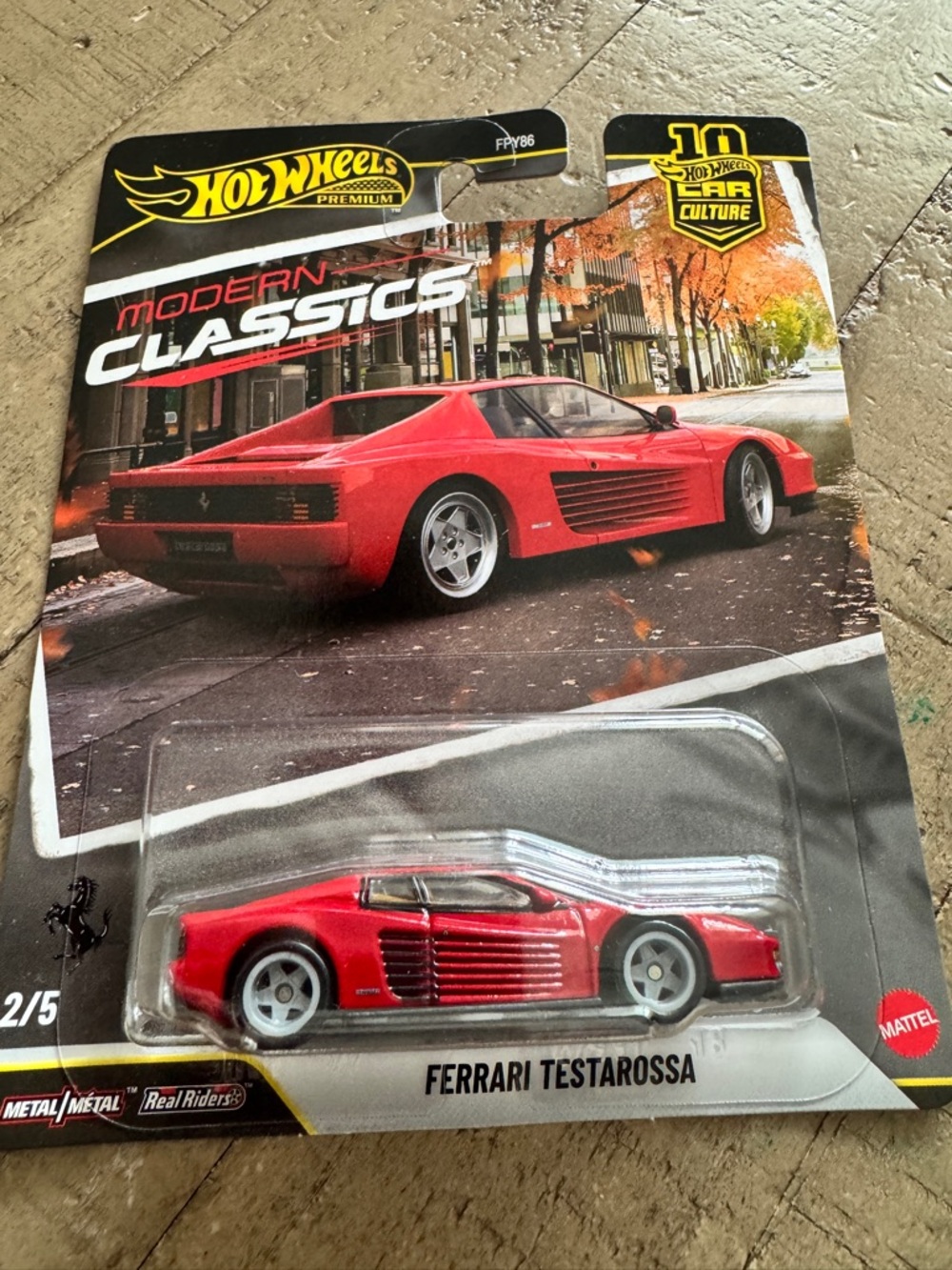 Hot Wheels Ferrari Testarossa Red Collectible Toy Car